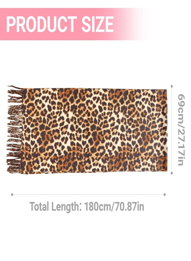 CaySep Womens Leopard Print Shawl Scarf Soft Long Double-sided Style Tassels Warm Shawl Scarves Wraps for autumn - Image 2